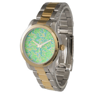 Neon Colourful Acid Trip Groovy Abstract Marble Ar Watch