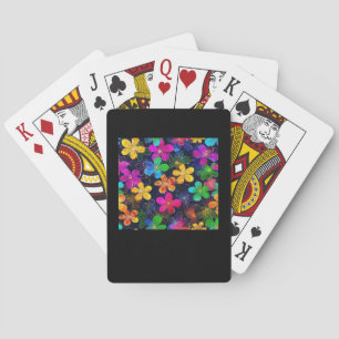 Neon Colourful Pattern - Whimsigoth Cottagecore Bl Playing Cards