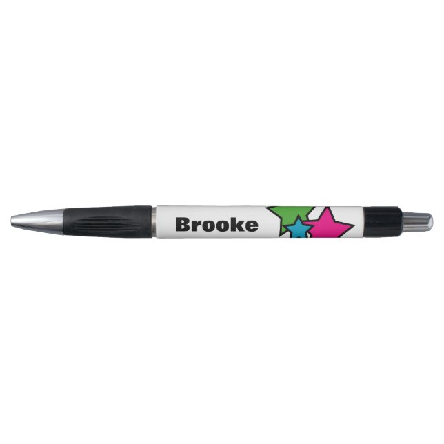 Neon Colourful Stars Whimsical Custom Name (Front)