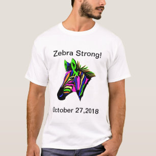 Neon colourful zebra stripes customisable shirt