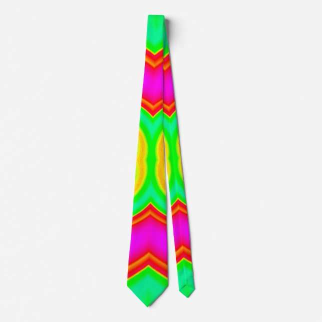 Neon Colours Abstract Pattern Tie (Front)