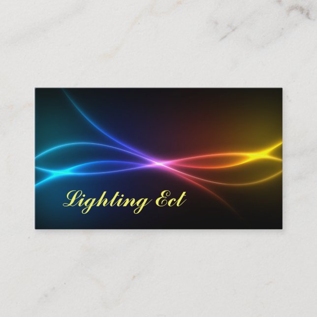 Neon Colours Business Cards Customise Title & Text (Front)