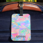 neon colours gemstone opal  luggage tag<br><div class="desc">opal texture luggage tag</div>