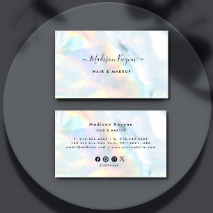 Neon Colours Gemstone Opal Texture Business Card