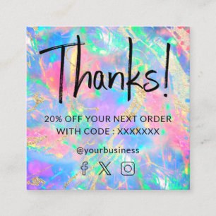 neon colours gemstone opal texture discount card