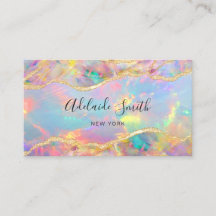 neon colours opal business card
