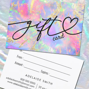 neon colours opal gift certificate