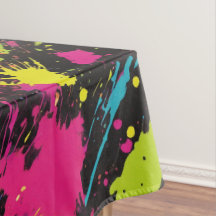 Neon Colours Retro Paint Splatter