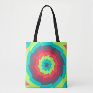 Neon Cosmic Whirl Tote Bag