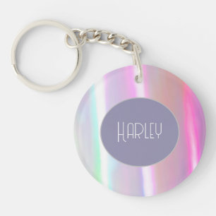 Neon Cotton Candy Customisable Acrylic Keychain