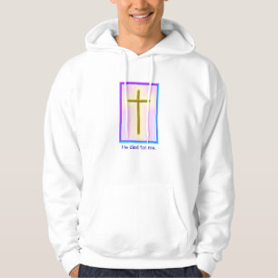 Neon Cross - He died for me. Hoodie