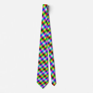 Neon Crosshatch small Neck Tie