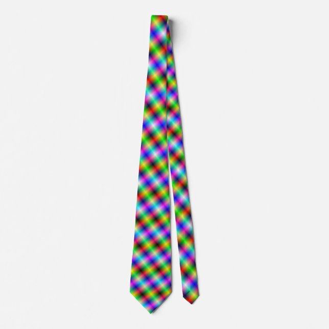 Neon Crosshatch small Neck Tie (Front)