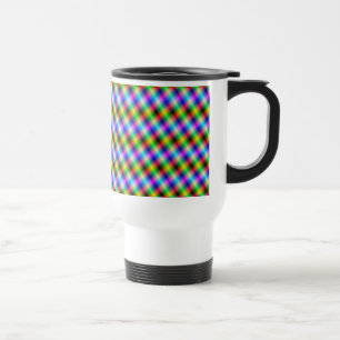 Neon Crosshatch Travel Mug