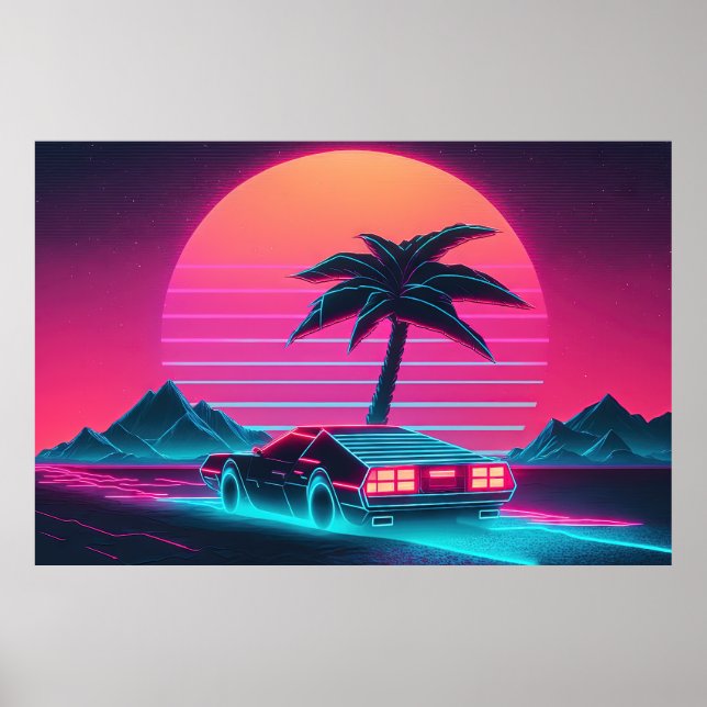 Neon Cruiser: Driving into the Future Poster (Front)