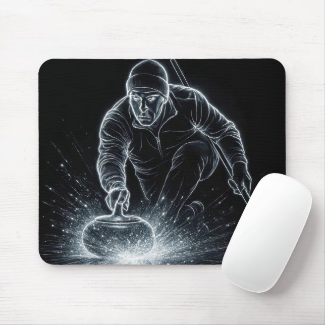 Neon Curling Sport with Dynamic Energy Mouse Mat (With Mouse)