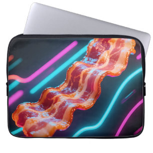 Neon Cyber Bacon Strip Laptop Sleeve
