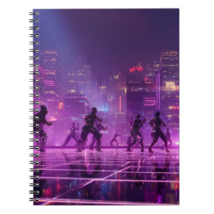 Neon Cyber City Dance Notebook