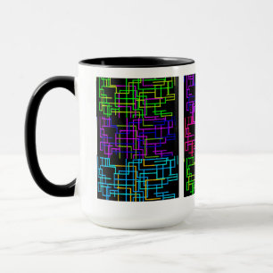 Neon Cyber Grid Mug