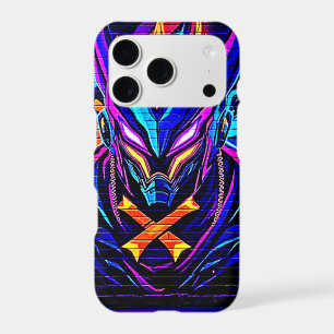 Neon Cyber Guardian Art