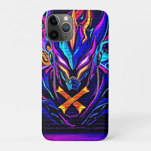 Neon Cyber Guardian Art iPhone 11 Pro Case