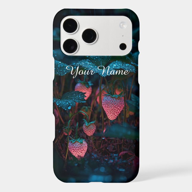 Neon Cyberpunk Abstract Flower Monogram Phone Case (Back)