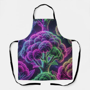 Neon Cyberpunk Cauliflower Galaxy Apron