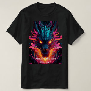 Neon Cyberpunk Dragon Graphic T-Shirt - Clean Mini