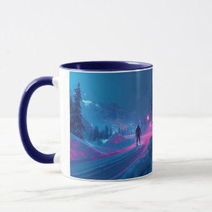 Neon Cyberpunk Winter Rider Mug