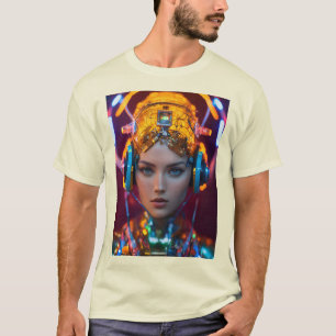 Neon Cyborg – Futuristic Sci-Fi T-Shirt Designs