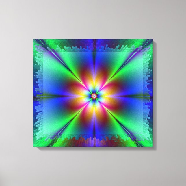 Neon Daisy Canvas Print (Front)