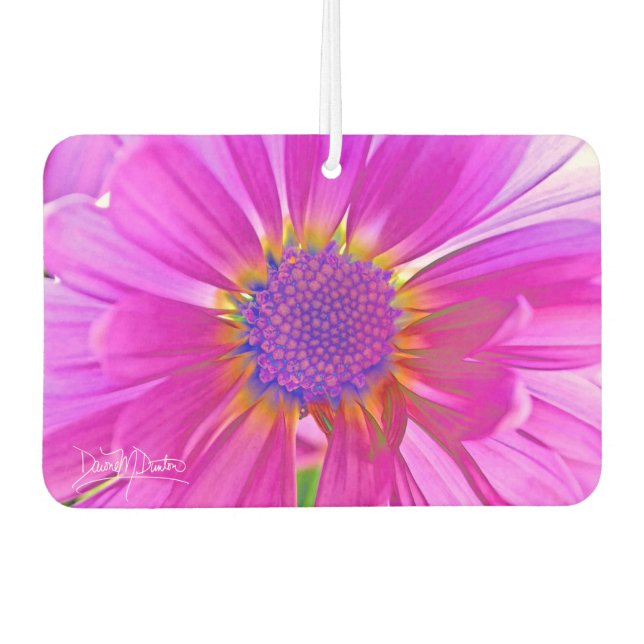 Neon Daisy Car Air Freshener (Front)
