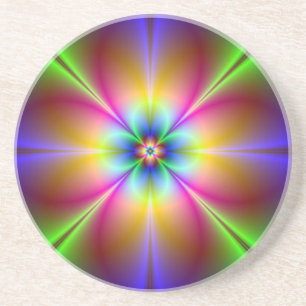 Neon Daisy Coaster