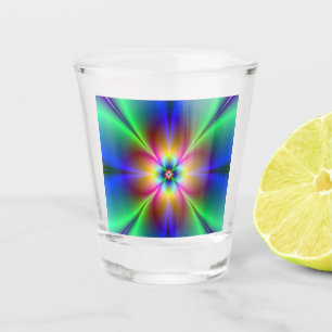 Neon Daisy Shot Glass