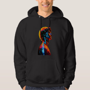 Neon David Statue Hoodie