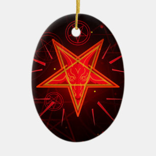 neon demon ceramic tree decoration