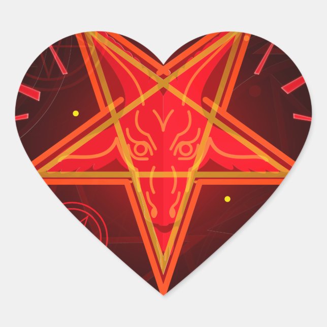 neon demon heart sticker (Front)