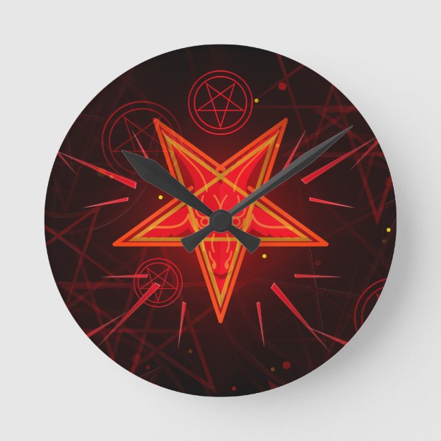 neon demon round clock (Front)