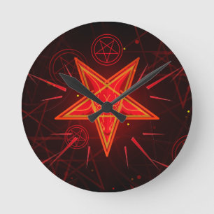 neon demon round clock
