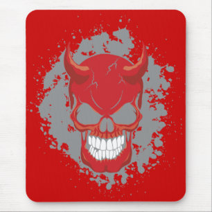 Neon Demon Skull Mouse Mat