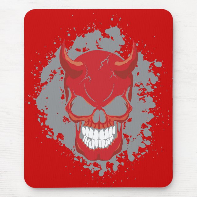 Neon Demon Skull Mouse Mat (Front)