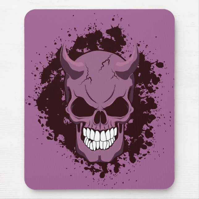 Neon Demon Skull Mouse Mat (Front)