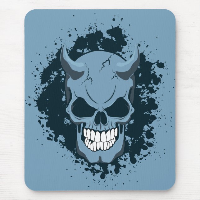 Neon Demon Skull Mouse Mat (Front)