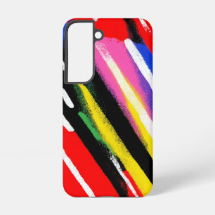 Neon Diagonal Stripe Colour Clash Samsung Galaxy Case
