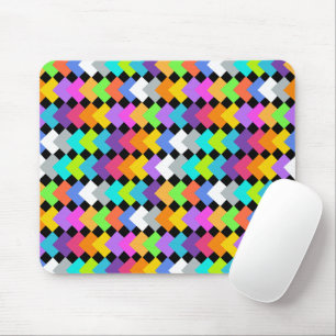 Neon Diamonds Mouse Mat