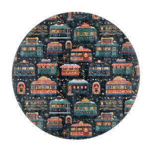 Neon Diner Christmas Countertop Glow Cutting Board