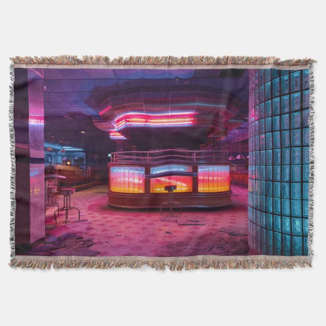 Neon Diner Throw Blanket (Front)