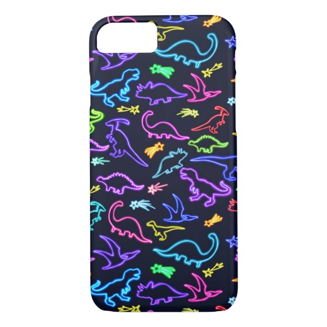Neon Dinosaurs Case-Mate iPhone Case (Back)