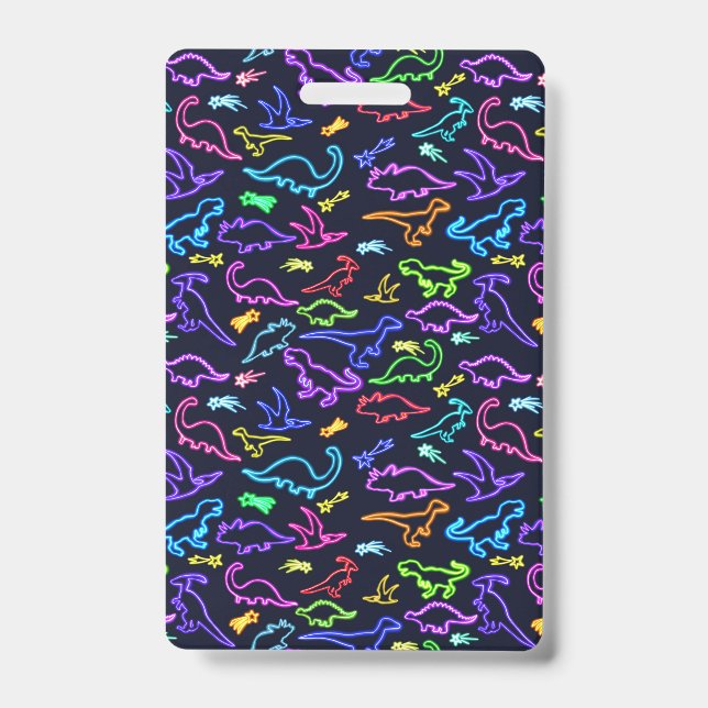 Neon Dinosaurs ID Badge (Front)