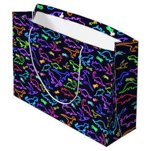 Neon Dinosaurs  Large Gift Bag